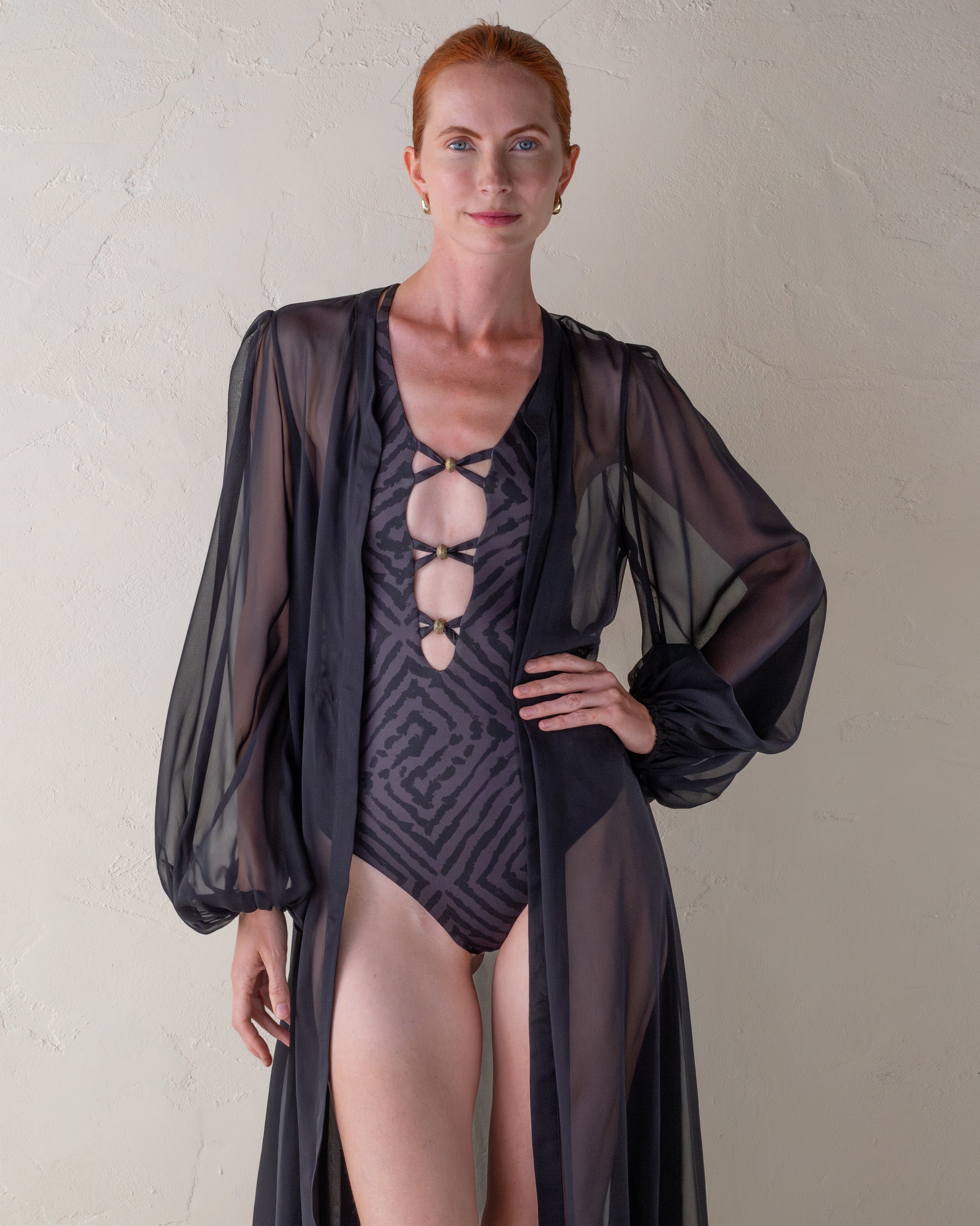 Sheer Blossom Robe