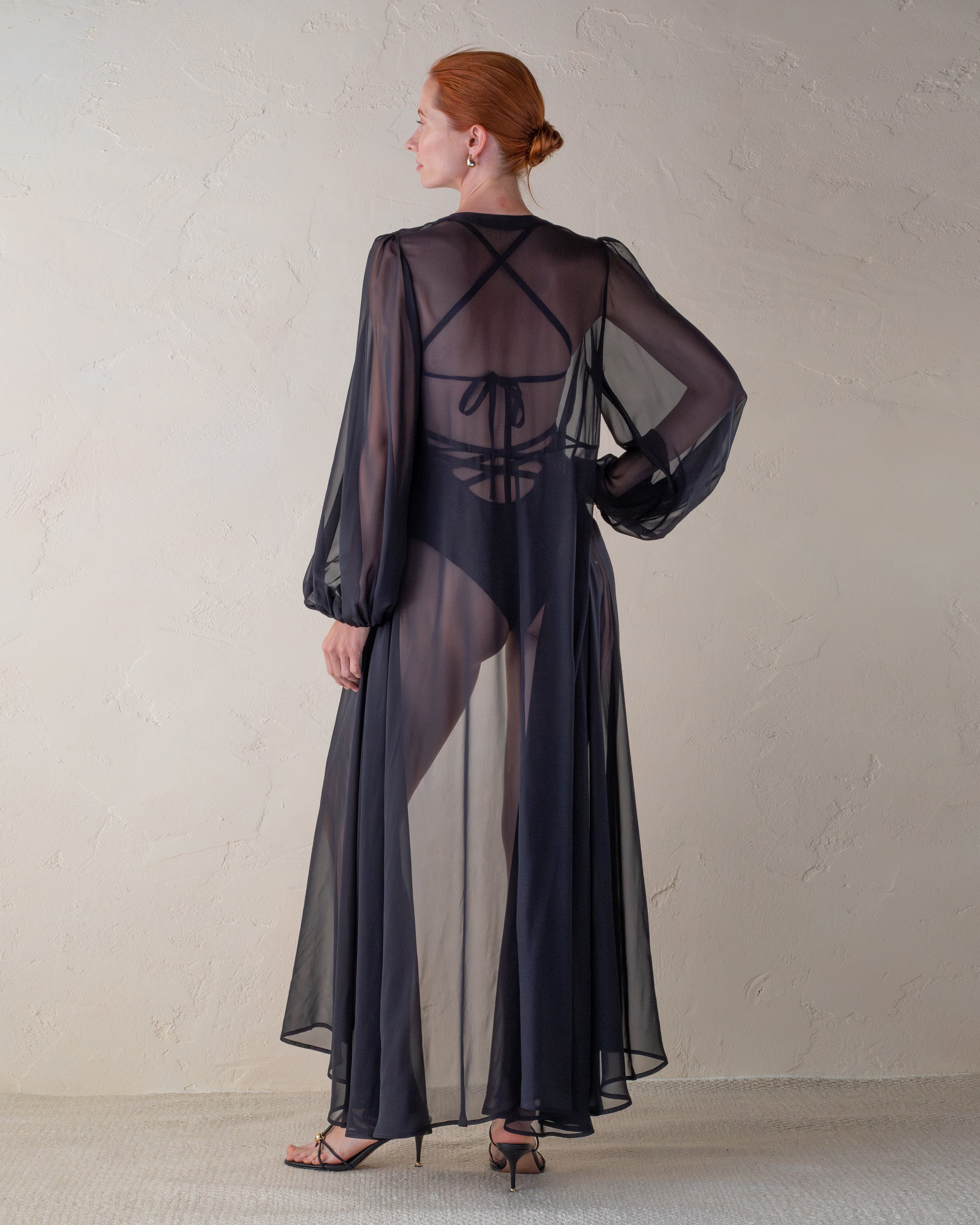 Sheer Blossom Robe