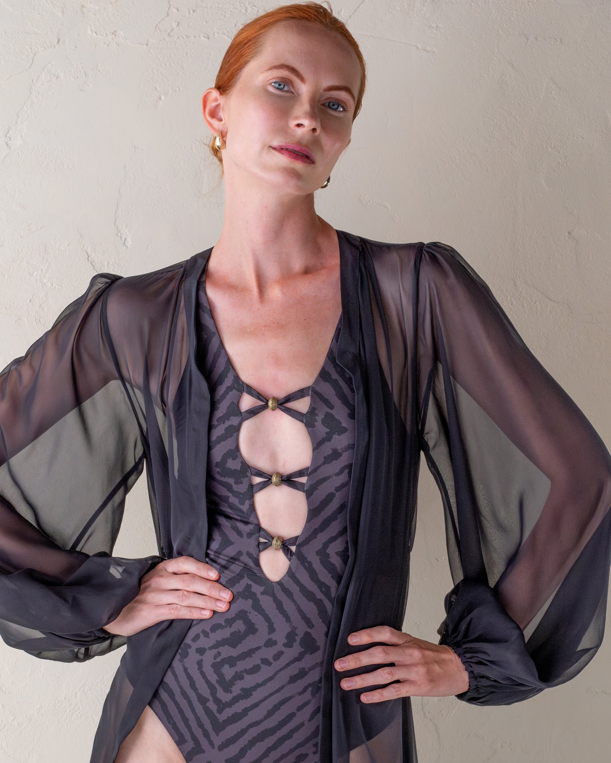 Sheer Blossom Robe