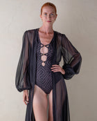Sheer Blossom Robe
