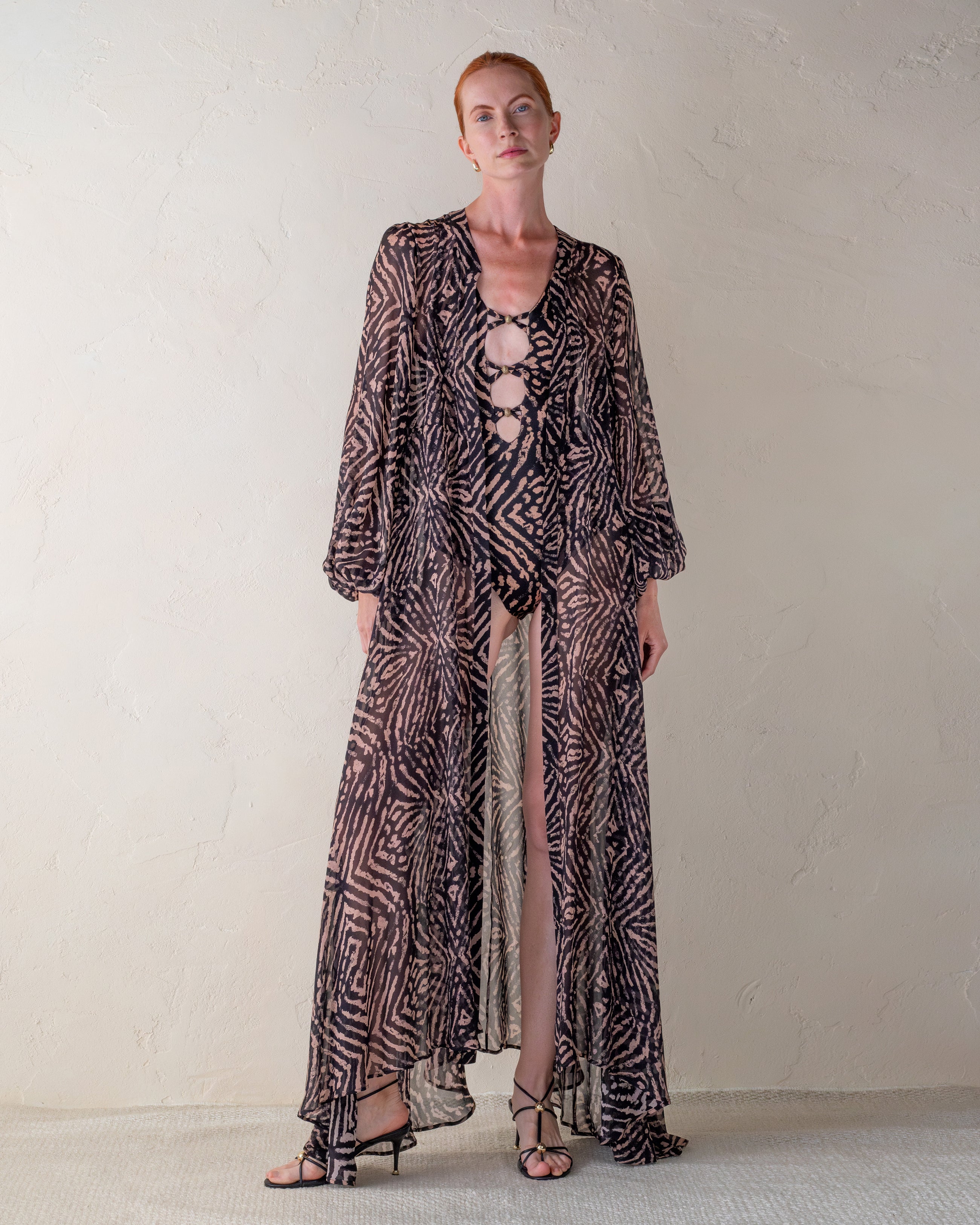 Sheer Blossom Robe
